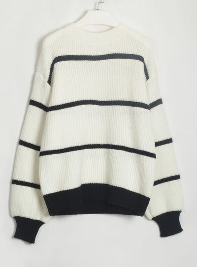 Fashion Striped Simple Casual Sweater