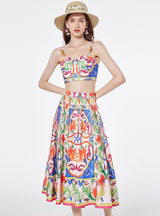 Sexy Suspender Top+Skirt Two-piece Suit