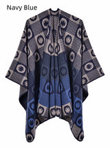 Fashion Letter Split Jacquard Shawl