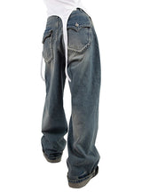 Loose Pocket Straight Jeans