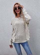Wooden Ear Hollow Knitwear Sweater