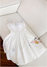 Slim Short Sling Bow Short Dress