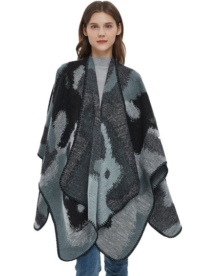 Double-sided Jacquard Cashmere-like Leopard Shawl