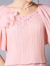 Chiffon Pleats Beading Mother Of The Bride Dress