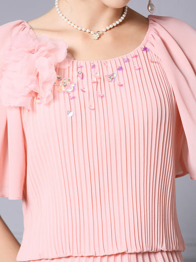 Chiffon Pleats Beading Mother Of The Bride Dress