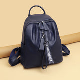 Student Travel Soft Leather Backpack