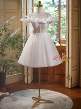 Tulle Lace Spaghetti Straps Homecoming Dress