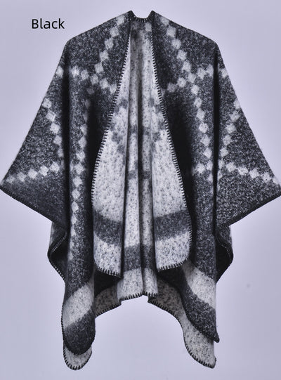Cashmere Split Thick Warm Shawl