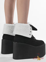 Thick-soled Round Toe Velvet Winter Boots