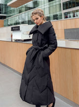 Long Over Knee Thin Cotton-padded Coat