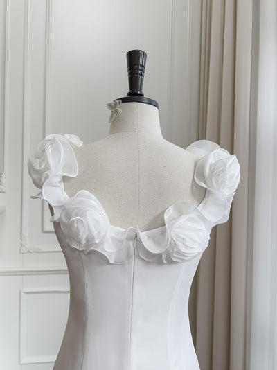 Strap Party White Banquet Dress