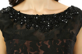 Black Lace Backless Mother Of The Bride Dress