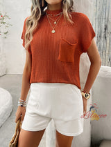 Temperament Casual Knitted Short Sweater Suit