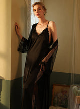 Sexy Satin Pajamas Nightgown Suit
