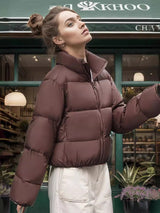 Stand-up Bread Short Cotton-padded Jacket