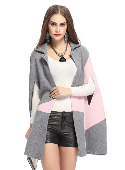 Knitted Cardigan Shawl Woolen Coat