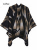 Ladies Scarf Zebra Split Shawl Cloak