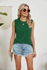Solid Color Round Neck Vest T-shirt