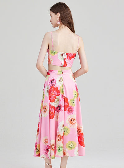 Sexy Top+High Waist Skirt Two-piece Suit