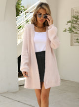 Loose Cardigan Solid Color Knitted Jacket