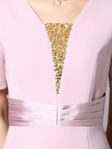 Pink Beading Mother of the Bride Dress