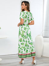 Retro Printed Bohemian Beach Dress