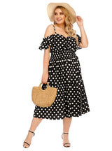Polka-dot Suspender Loose Dress