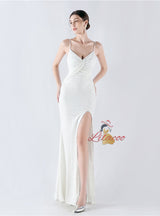 Mermaid Sequins Spaghetti Straps Prom Dress