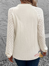 Long-sleeved Stand-up Splicing Shirt