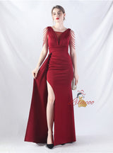 Mermaid Split Beading Prom Dress