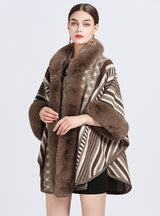 Jacquard Cardigan Shawl Cloak