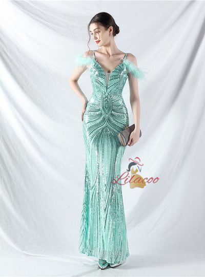 Sequins Mermaid Sequins Prom Dress