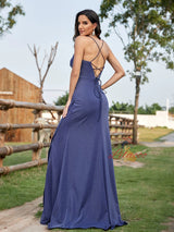 Sexy Backless Split Prom Dress