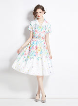 Retro Slim Big Swing Dress