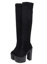15cm Thick Heel Slim Over-the-knee Elastic Boots