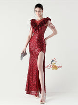 Mermaid Sequins Beading Prom Dress