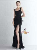 Mermaid Split Straps Prom Dress