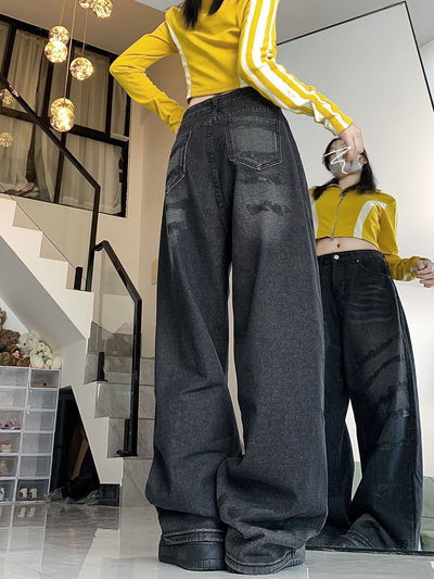 Retro Loose Straight Jeans