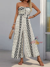 Summer Printed Casual Sleeveless Jumpsuit