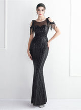 Mermaid Sequins Backless Beading Prom Dress