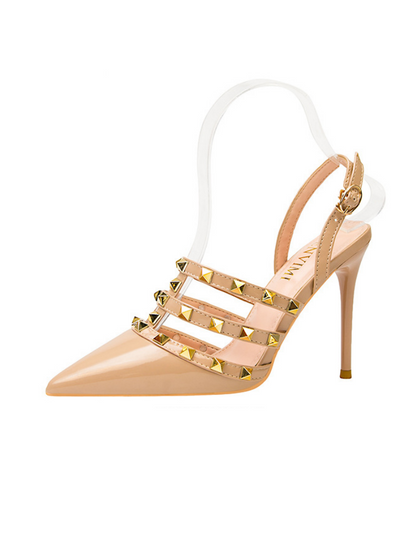 Women Thin-pointed Rivet Sandals