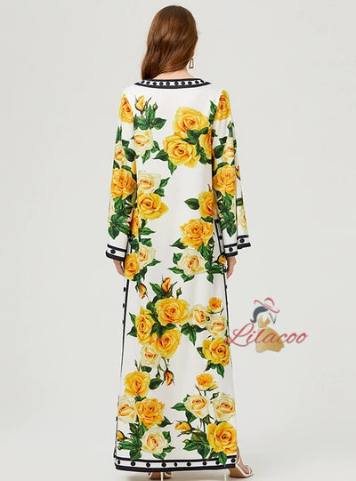 Long Sleeve Bohemian Holiday Dress