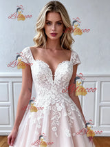 Tulle Lace Appliques Wedding Dress