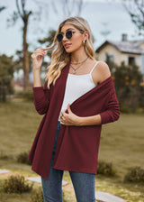 Solid Color Long Sleeve Loose Coat