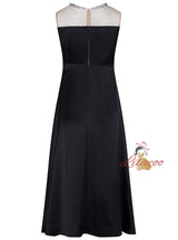 Black and White Stitching Bow Dress