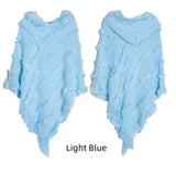Solid Color Hooded Hooded Cape Shawl