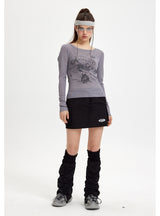 Printed Long Sleeve Shirt T-shirt