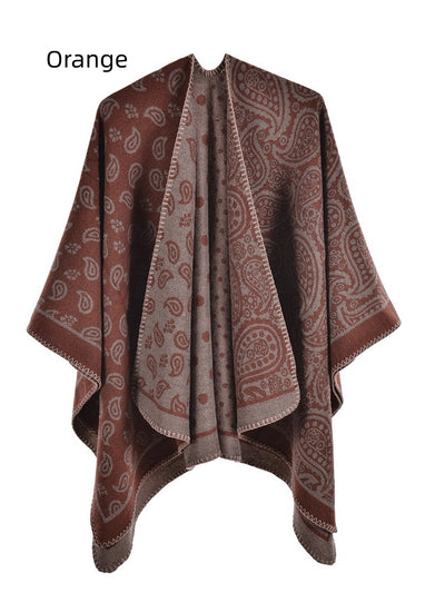 Cloak Capable of Wear Large Scarf on Both Sides