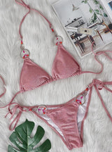 Handmade Beaded Swimsuit Crystal Diamond Bikini