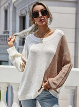 Casual Round Neck Loose Pullover Sweater